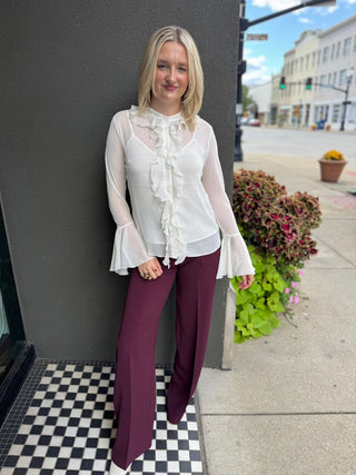 Mulberry Wide Leg Trousers