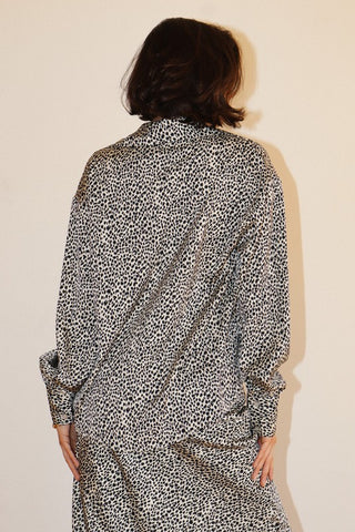 Cheetah-licious Satin Blouse