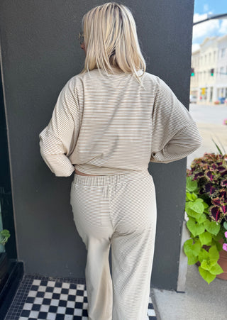 Velvety Striped Pants