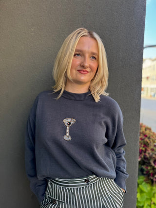 Sora Martini Beaded Sweater