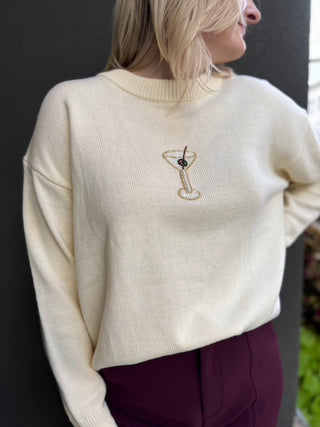 Sora Martini Beaded Sweater