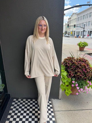 Velvety Striped Pants