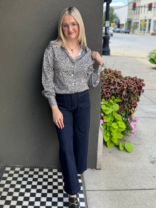 Cheetah-licious Satin Blouse