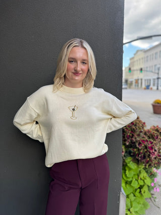 Sora Martini Beaded Sweater