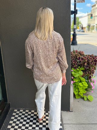 Cheetah-licious Satin Blouse