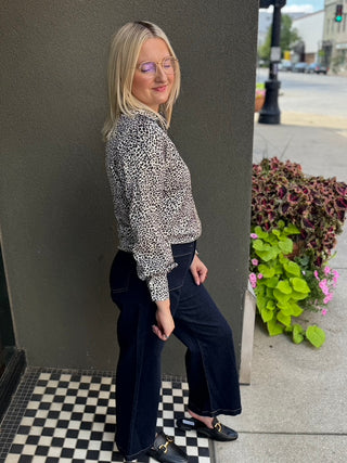 Cheetah-licious Satin Blouse