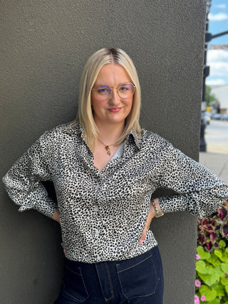 Cheetah-licious Satin Blouse