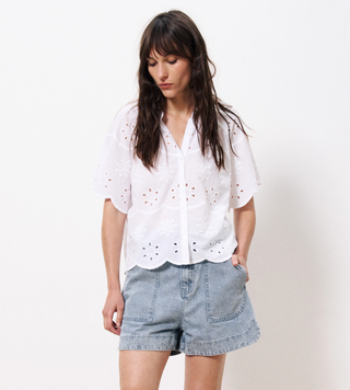 Neda Eyelet Top