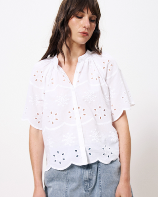 Neda Eyelet Top