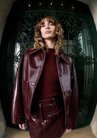 Bordeaux Bomber Jacket