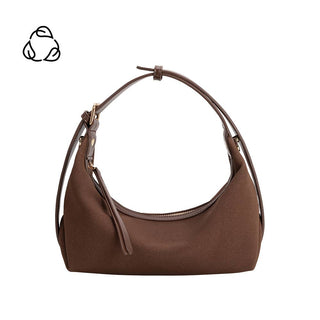 Lilith Brown Suede Top Handle Bag