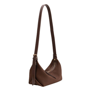Lilith Brown Suede Top Handle Bag