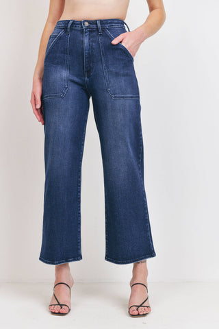 Dark Cargo Pocket Wide Leg