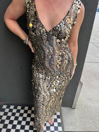 Golden Vision Sequin Dress