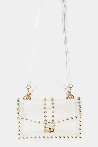 Clear Gold Stud Purse