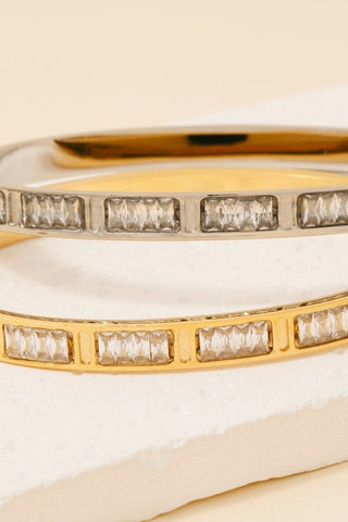 Baguette Row Hinge Bangle