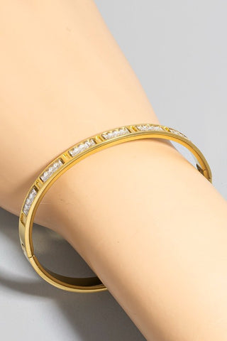Baguette Row Hinge Bangle