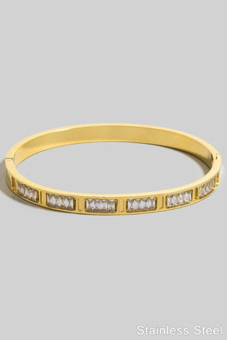 Baguette Row Hinge Bangle