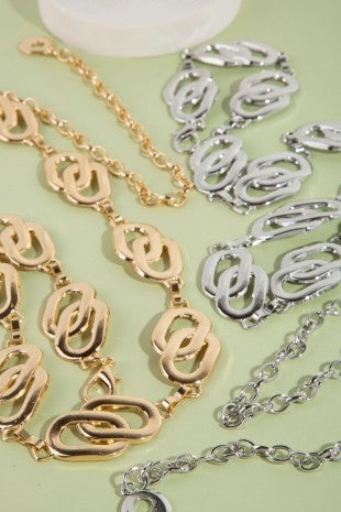 Double Oval Link Chain Belt