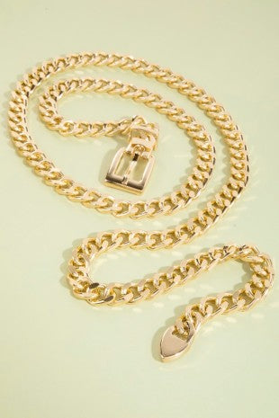 Gold Curb Chain Belt