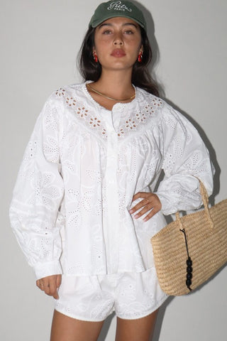 Eyelet Cotton Blouse