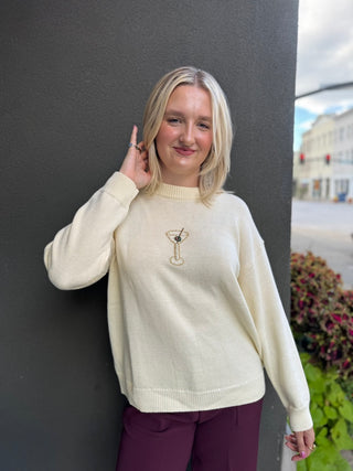 Sora Martini Beaded Sweater