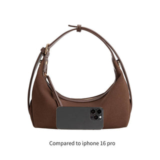 Lilith Brown Suede Top Handle Bag