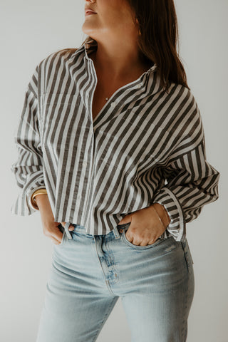 Oxford Grey Striped Top