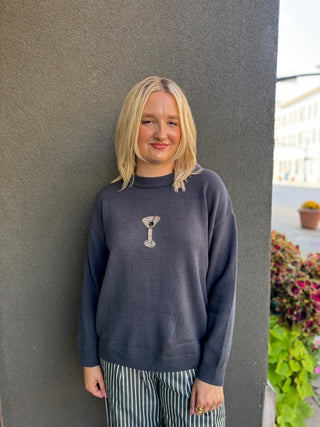 Sora Martini Beaded Sweater