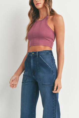 Dark Cargo Pocket Wide Leg
