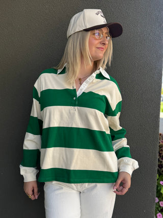 Bold Stripe Polo Shirt