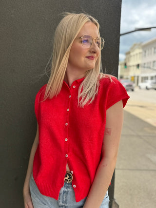 Sleeveless Piper Cardigan