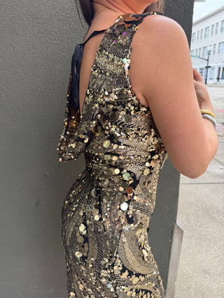 Golden Vision Sequin Dress