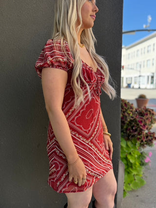 Bandana Chic Mini Dress