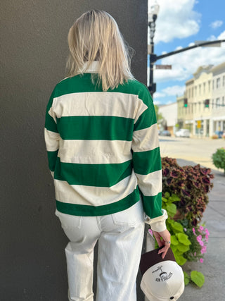 Bold Stripe Polo Shirt