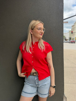 Sleeveless Piper Cardigan