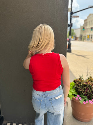 Boot and Rose Tank Top