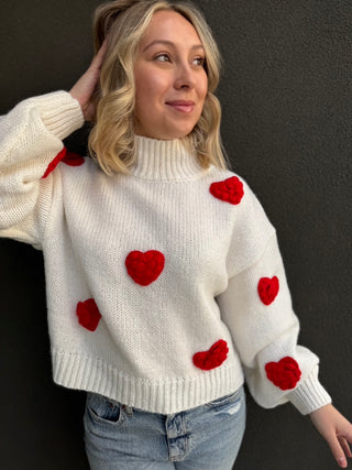 Heart Mock Sweater