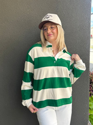 Bold Stripe Polo Shirt