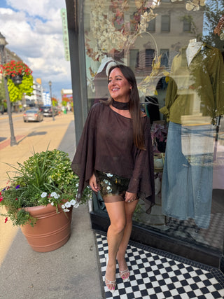 Snake Print Scarf Top