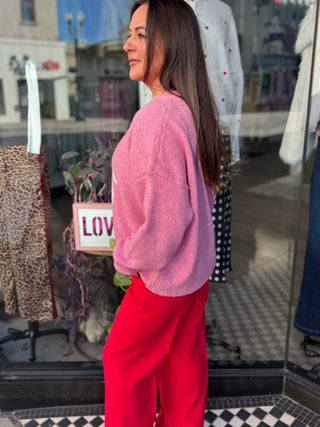 Pink Dalmatian Sweater