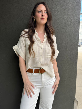 Kate Short Sleeve Button Up