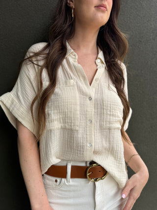 Kate Short Sleeve Button Up