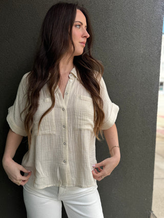 Kate Short Sleeve Button Up