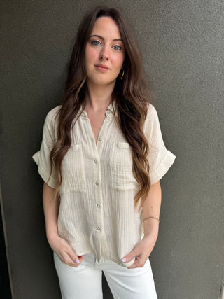 Kate Short Sleeve Button Up