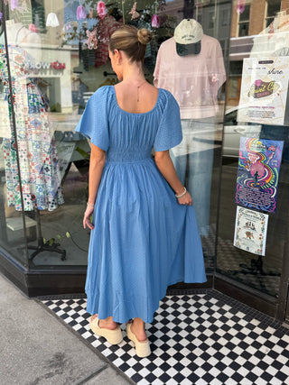 Sweetheart in Denim Dress