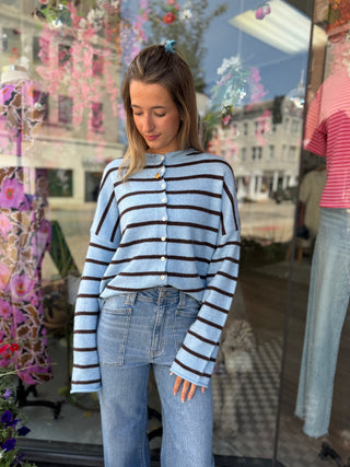 Cabana Striped Piper Cardigan
