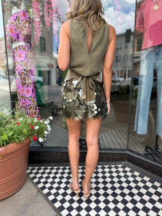Olive Twist Halter Top