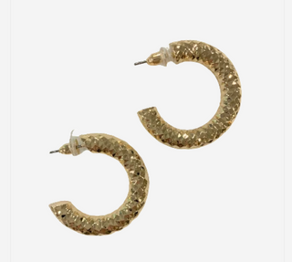 Textured Gold Hoops