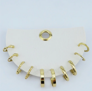 Set of 5 Gold Hoops